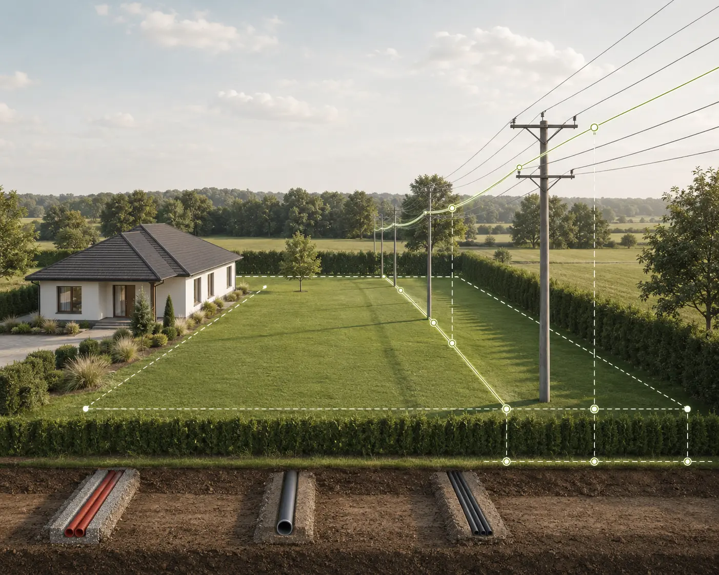 Służebność przesyłu na działce z analizą przebiegu linii energetycznych i infrastruktury podziemnej